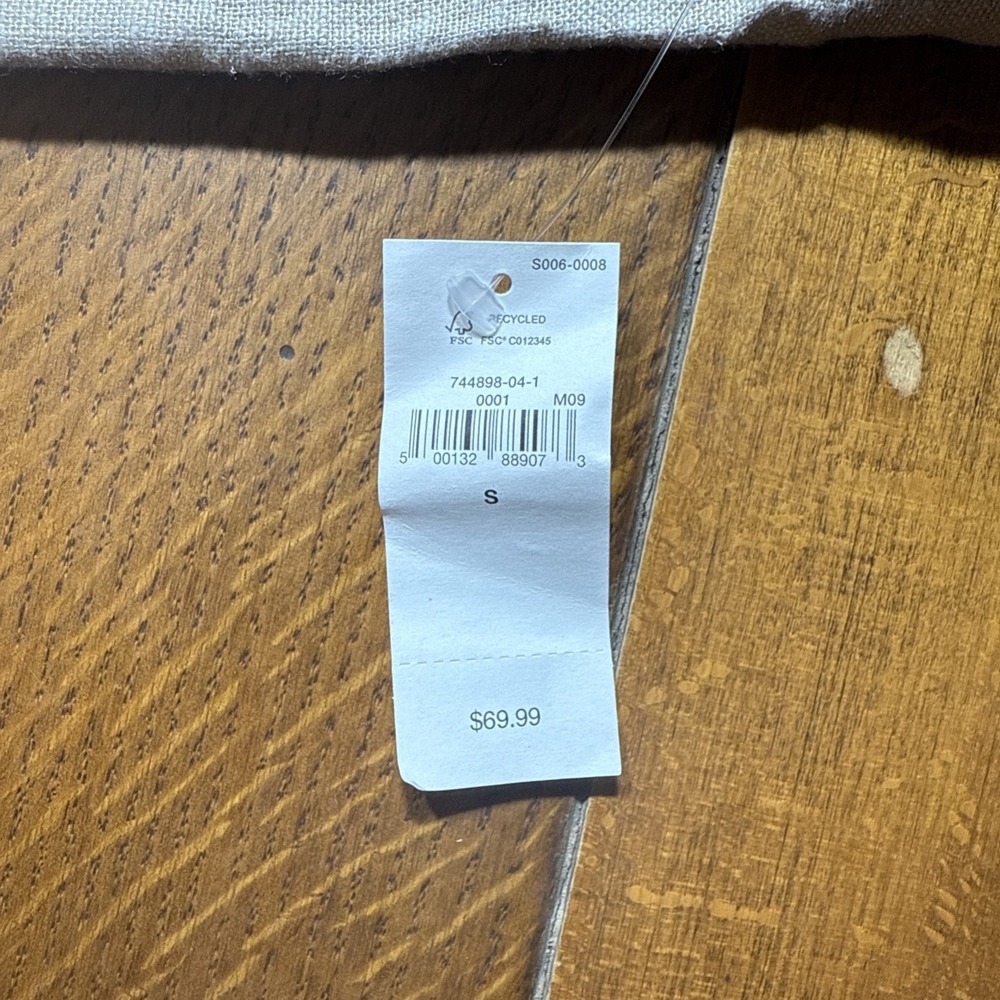 Gap Linen Blend Cargo Pull On Wide Leg Pants‎ Small Tall Flax Linen Drawstrings - Picture 5 of 9